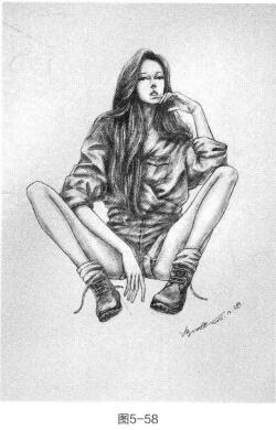 時裝畫素描的方法與步驟05