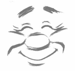 卡通人物臉部的結(jié)構(gòu)及情感表現(xiàn)：微笑