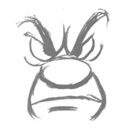 卡通人物臉部的結(jié)構(gòu)及情感表現(xiàn)：憤怒