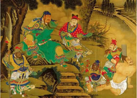 商喜《關(guān)羽擒將圖》賞析