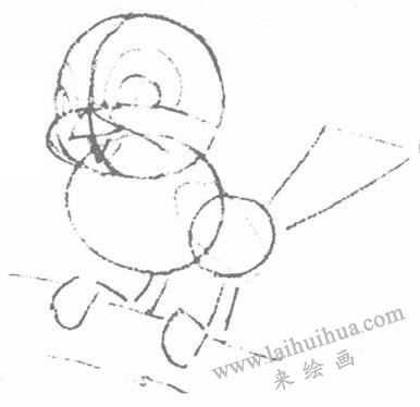 卡通鳥(niǎo)的幾何造型圖例步驟02