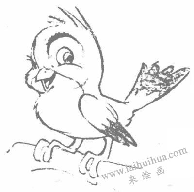 卡通鳥(niǎo)的幾何造型圖例步驟03