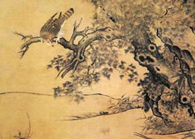 李迪《楓鷹雉雞圖》賞析