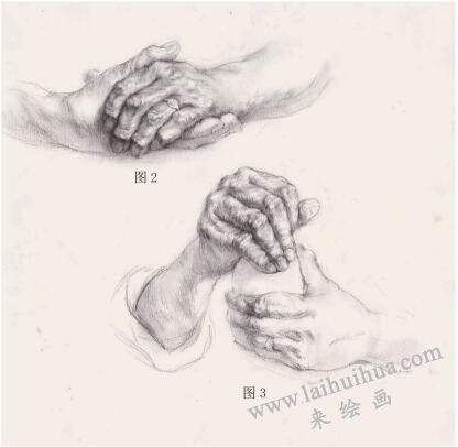 線性素描人物半身像中手02,03