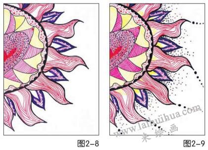 創(chuàng)意花（太陽花）兒童畫創(chuàng)作步驟05,06