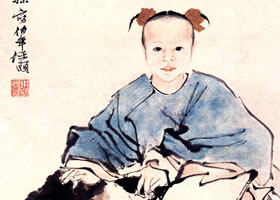 任伯年《神嬰圖》賞析