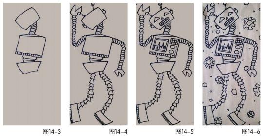 機(jī)器人兒童繪畫步驟03,04,05，06