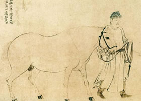 李公麟《五馬圖》賞析