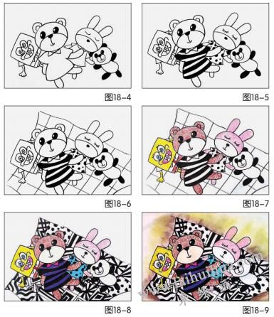玩具兒童繪畫步驟04,05,06,07,08,09