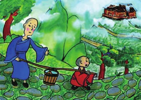 《三個和尚》兒童繪畫步驟