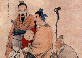 任伯年《三星圖》欣賞