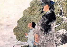 人物故事屏：五月披裘圖、小紅低唱圖