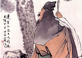 任伯年《松下策杖圖》欣賞