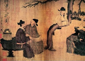 周文矩《文苑圖》賞析