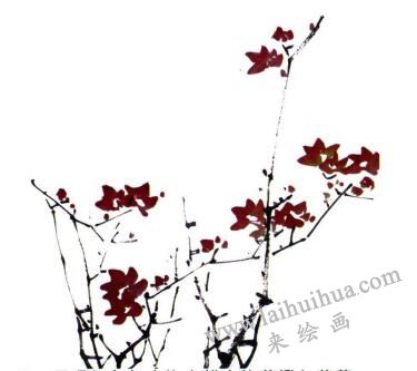 桃花的畫法步驟02