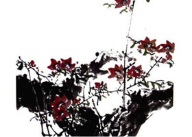 桃花的畫法步驟解析