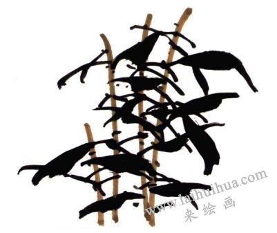 山丹丹花的畫法步驟