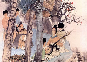 任伯年《東山絲竹圖》欣賞