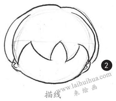 男生頭發(fā)素描畫法步驟02