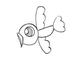 小鳥(niǎo)創(chuàng)意素描的畫(huà)法