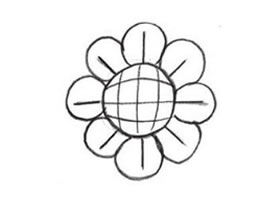 向日葵的創(chuàng)意素描畫法