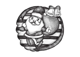 圣誕老人的創(chuàng)意素描畫法