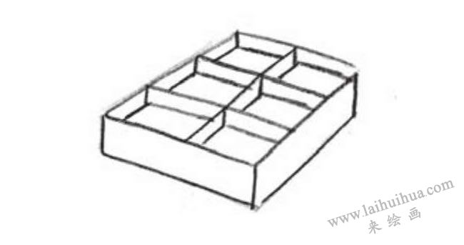 顏料盒的創(chuàng)意素描畫法步驟03