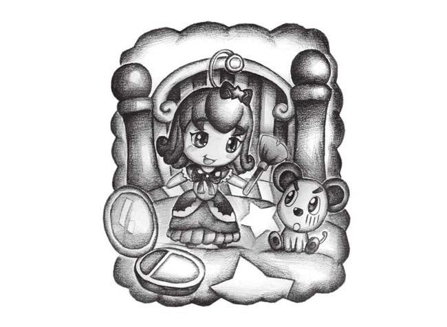 玩具娃娃創(chuàng)意素描畫法
