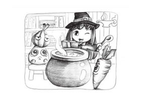 女巫創(chuàng)意素描畫法