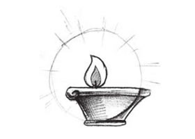 油燈的創(chuàng)意素描畫法