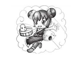 中華小吃（美食）創(chuàng)意素描畫法