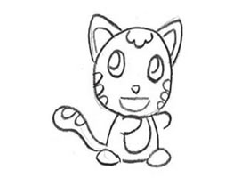 小貓創(chuàng)意素描畫(huà)法