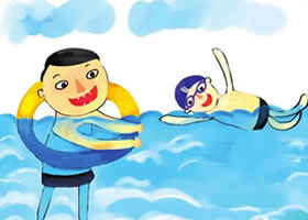 夏日游泳水粉畫(huà)繪畫(huà)步驟