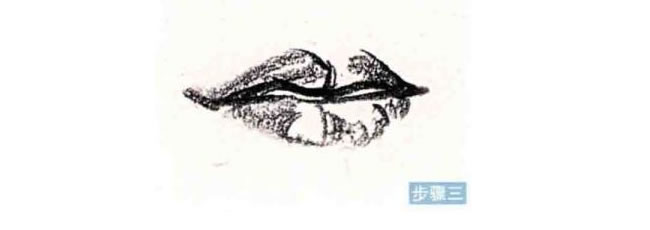 人物嘴巴速寫刻畫步驟03