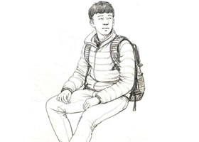 男性坐姿速寫步驟詳解