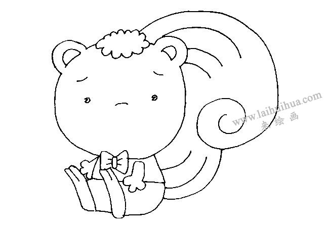 小松鼠卡通畫造型05