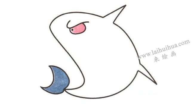 鯊魚卡通畫法步驟02