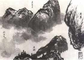 中國山水畫點(diǎn)草技法