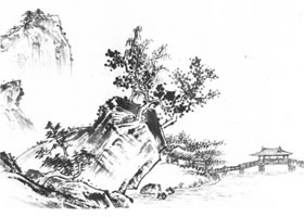 中國水山畫《溪山清遠(yuǎn)圖》臨摹方法