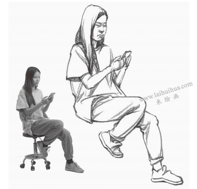 人物速寫線稿的訓練方法圖例