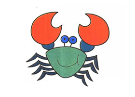 螃蟹兒童卡通畫(huà)
