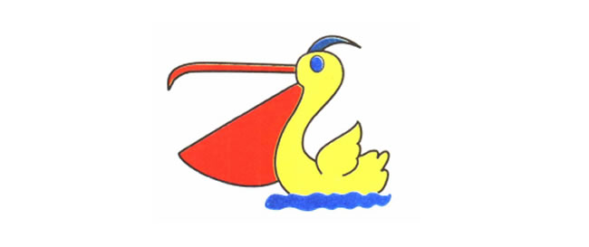 水鳥(niǎo)兒童卡通畫(huà)法步驟03