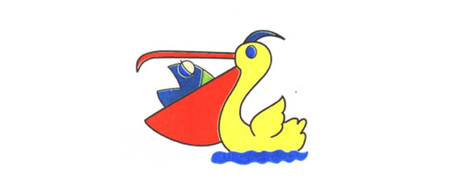 水鳥(niǎo)兒童卡通畫(huà)法步驟03