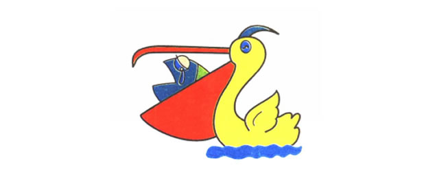 水鳥(niǎo)兒童卡通畫(huà)法步驟04