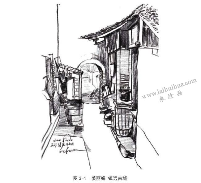 鎮(zhèn)遠(yuǎn)古城黑白風(fēng)景速寫
