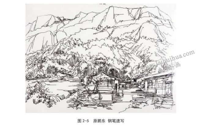 原鵬東 鋼筆風景速寫