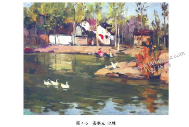 秦寒光 池塘  風(fēng)景速寫作品