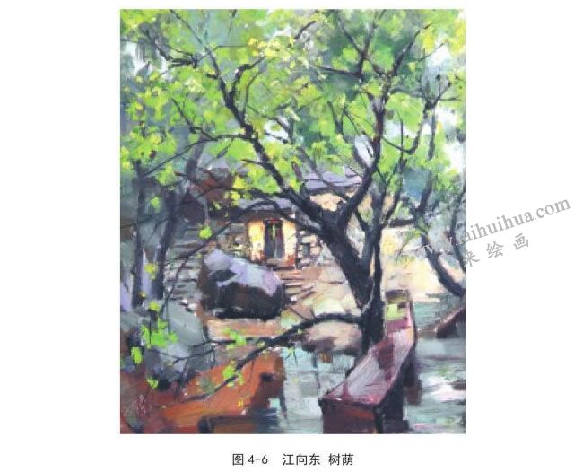 江向東  樹蔭風(fēng)景速寫作品
