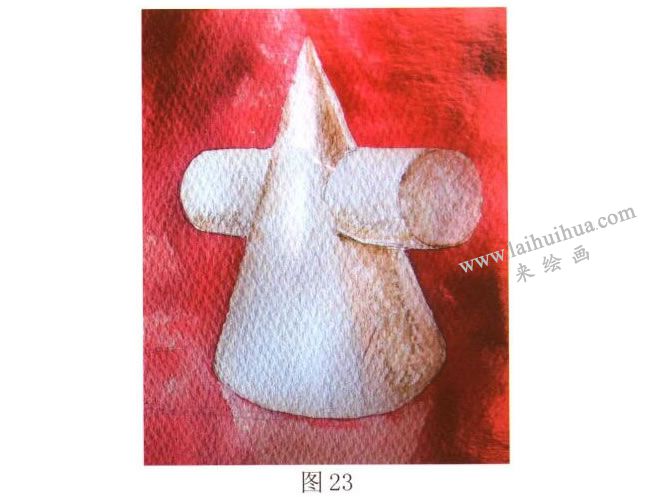 石膏幾何體水彩畫寫生步驟02