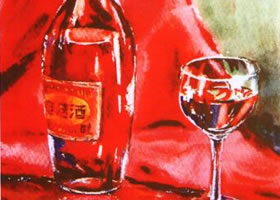 玻璃酒具水彩畫的寫生步驟和寫生要點(diǎn)